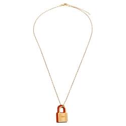 Hermes O'Kelly Pendant 18K Gold Necklace product image 2, provided for visual reference and product detail review