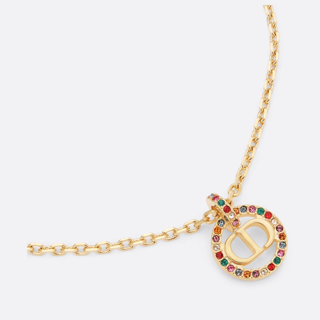 Dior Petit Multicolor Crystals 18K Gold Necklace product image 3, provided for visual reference and product detail review
