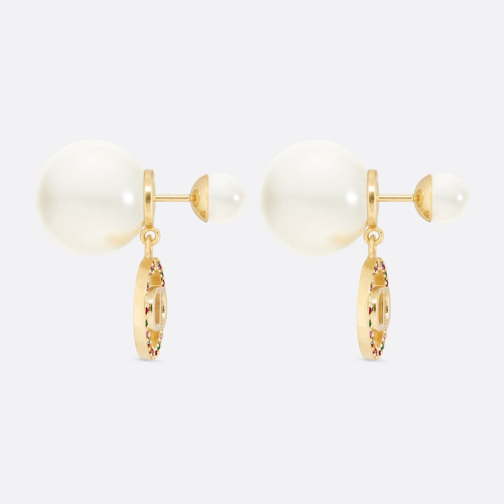 Dior Tribales Multicolor Crystals 18K Gold Earrings product image 6, provided for visual reference and product detail review
