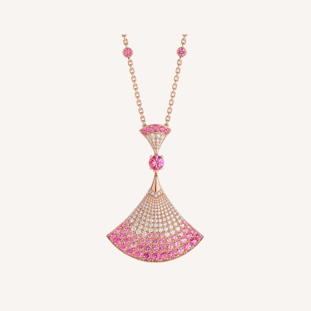 Bvlgari DIVAS' DREAM Pink Diamonds 18K Gold Necklace product image 1, provided for visual reference and product detail review