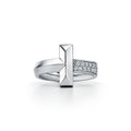 Tiffany Narrow Pave 18K Gold Ring product image 1, provided for visual reference and product detail review