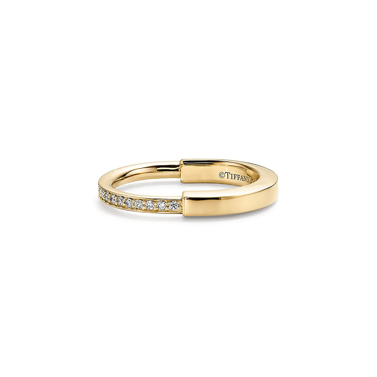 Tiffany Lock Diamonds 18K Yellow Gold Ring product image 5, provided for visual reference and product detail review