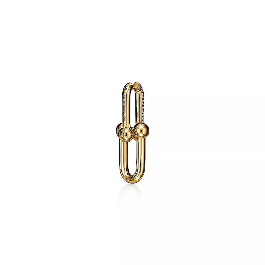 Tiffany HardWear Large Link Diamonds 18K Gold Earrings product image 5, provided for visual reference and product detail