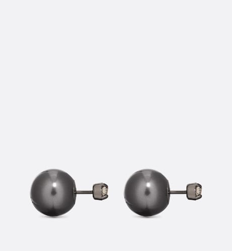 Dior Tribales Black Resin Pearls 18K Gold Earrings product image 4, provided for visual reference and product detail review
