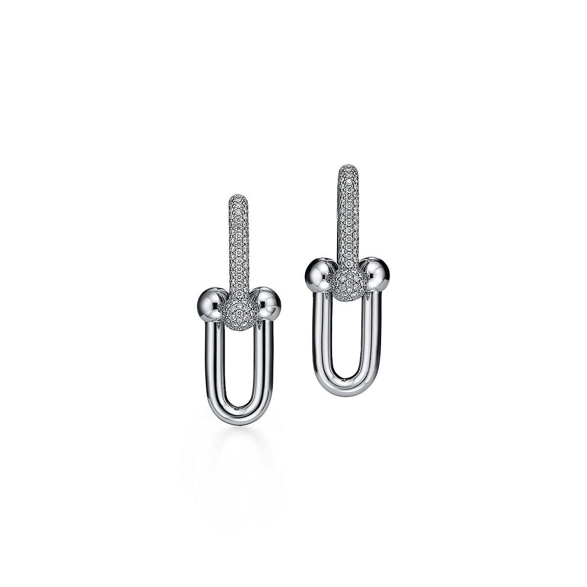 Tiffany HardWear Large Link Diamonds 18K Gold Earrings product image 5, provided for visual reference and product detail