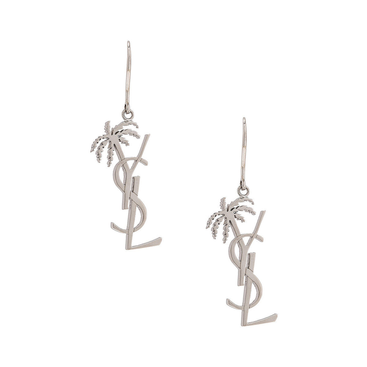 YSL Monogram Palmier Statement 18K Gold Earrings product image 1, provided for visual reference and product detail review
