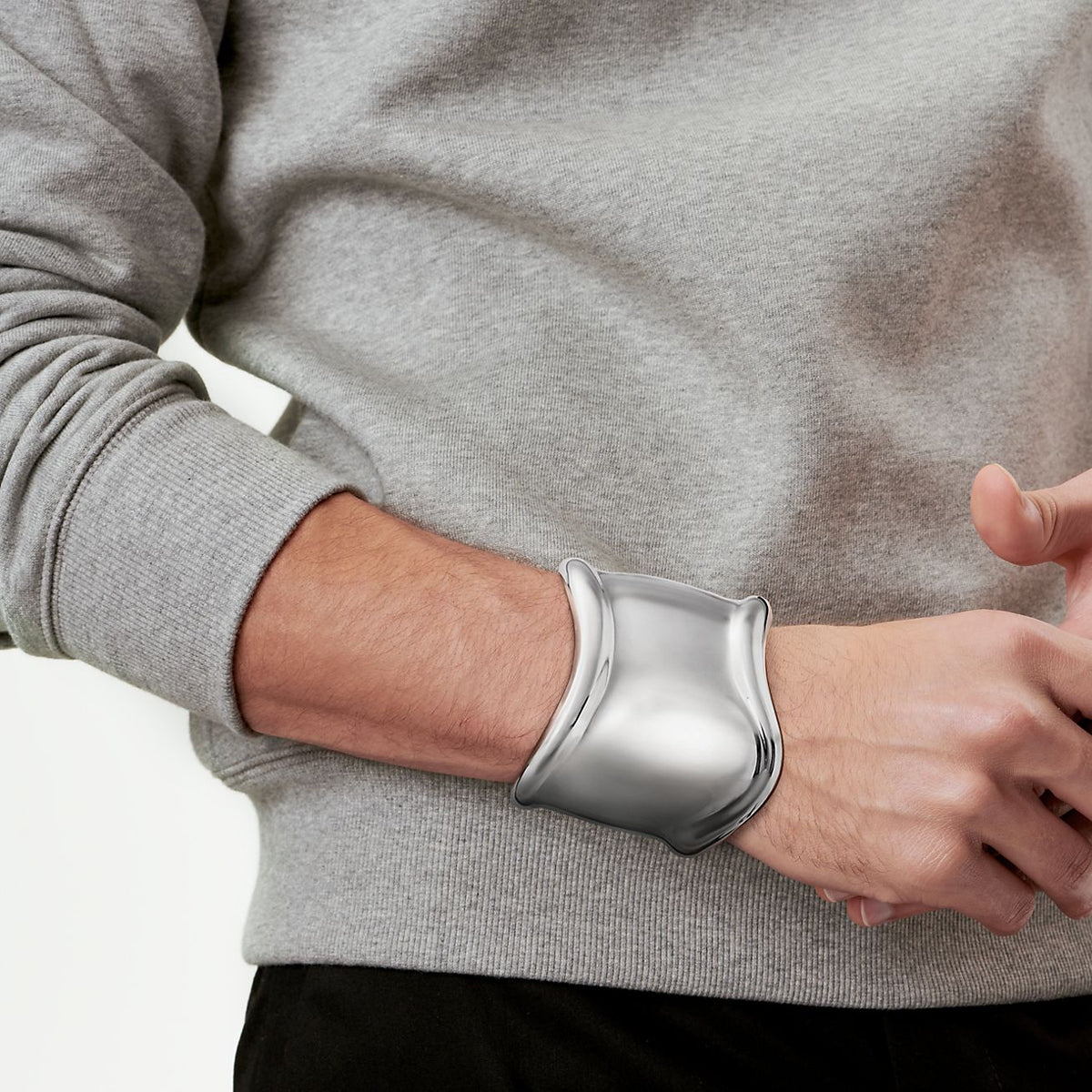 Elsa Peretti Medium Bone Cuff Bracelet product image 4, provided for visual reference and product detail review