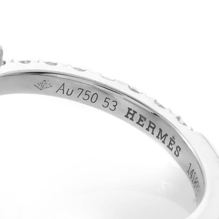 Hermes Finesse Diamond 18K White Gold Ring product image 5, provided for visual reference and product detail review