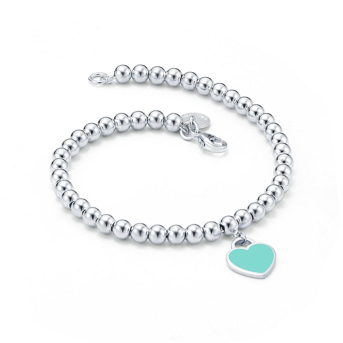 Tiffany Return to Blue Heart Tag Bead 18K Gold Bracelet product image 3, provided for visual reference and product detail