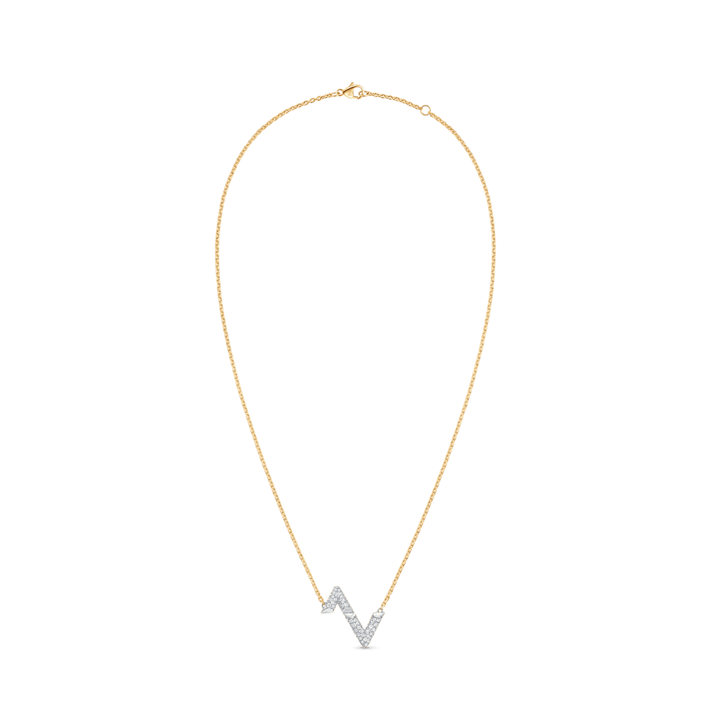 Louis Vuitton Volt Upside Down Pendant 18K Gold Necklace product image 3, provided for visual reference and product detail