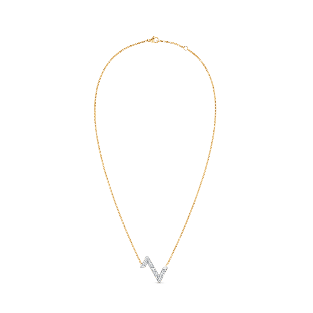 Louis Vuitton Volt Upside Down Pendant 18K Gold Necklace product image 3, provided for visual reference and product detail
