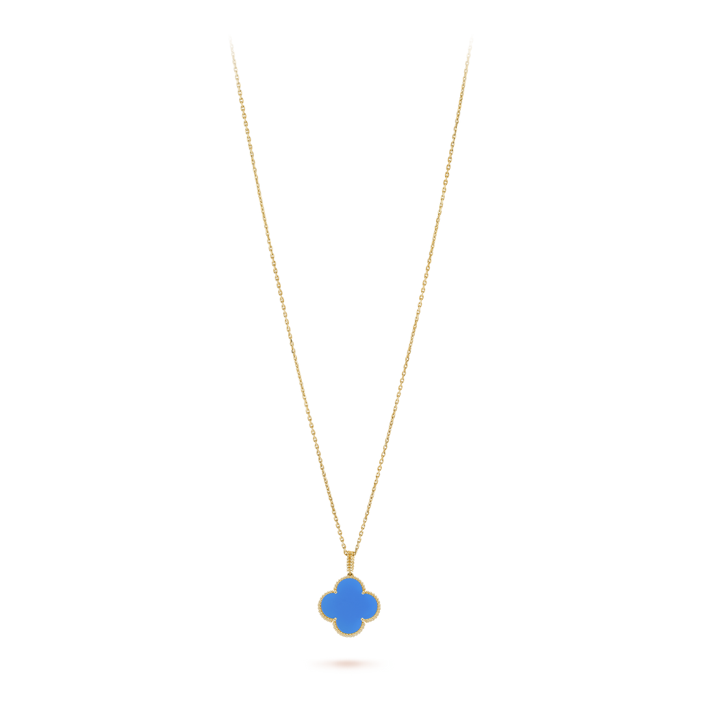 Magic Alhambra Agate Clover 18K Gold Necklace product image 6, provided for visual reference and product detail review