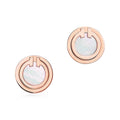 Tiffany Mother-Of-Pearl Circle 18K Gold Earrings product image 1, provided for visual reference and product detail review