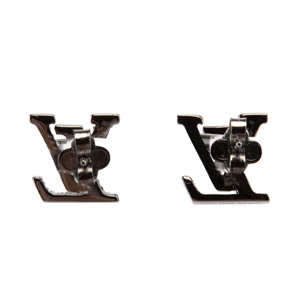 Louis Vuitton Iconic Black Crystal Stud 18K Gold Earrings product image 5, provided for visual reference and product detail