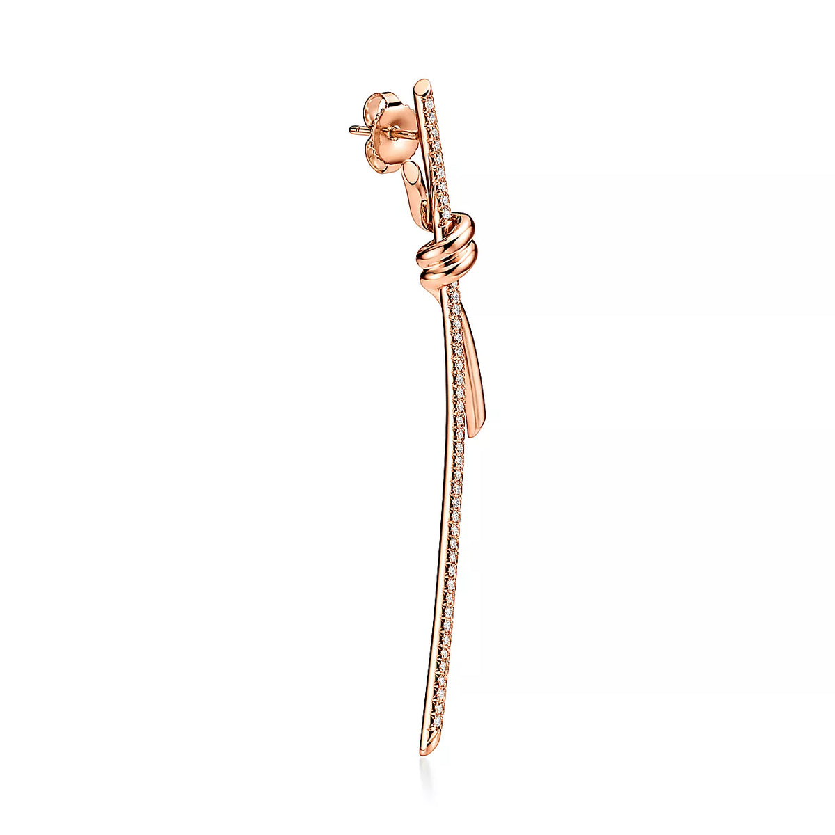 Tiffany Knot Drop Diamonds 18K Gold Earrings product image 7, provided for visual reference and product detail review