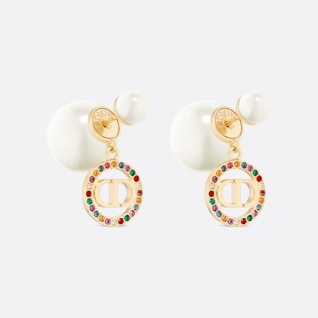 Dior Tribales Multicolor Crystals 18K Gold Earrings product image 1, provided for visual reference and product detail review