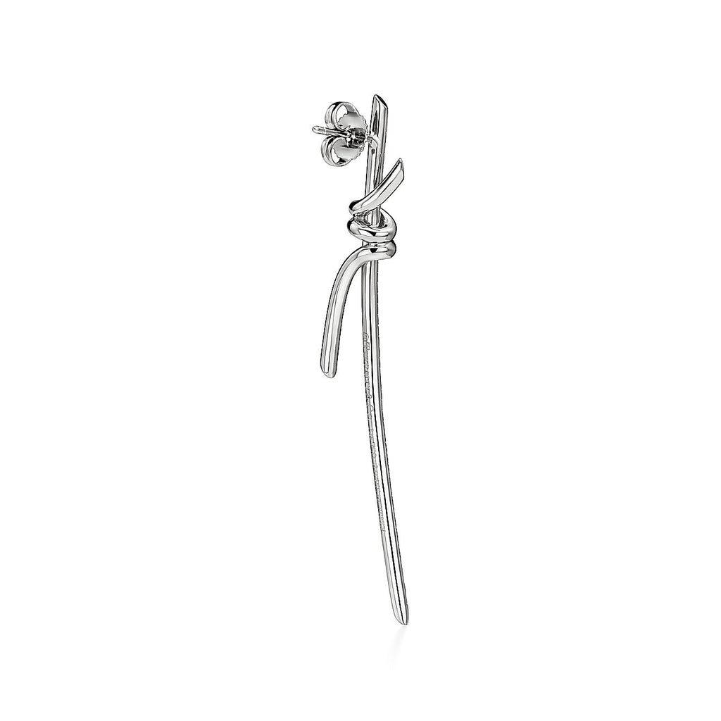 Tiffany Knot Drop Diamonds 18K Gold Earrings product image 6, provided for visual reference and product detail review