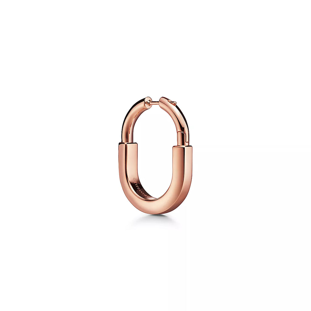 Tiffany Lock ROS ̈¦ Edition Medium 18K Gold Earrings product image 3, provided for visual reference and product detail review