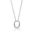 Tiffany Lock Pendant Pave Diamonds 18K Gold Necklace product image 1, provided for visual reference and product detail review