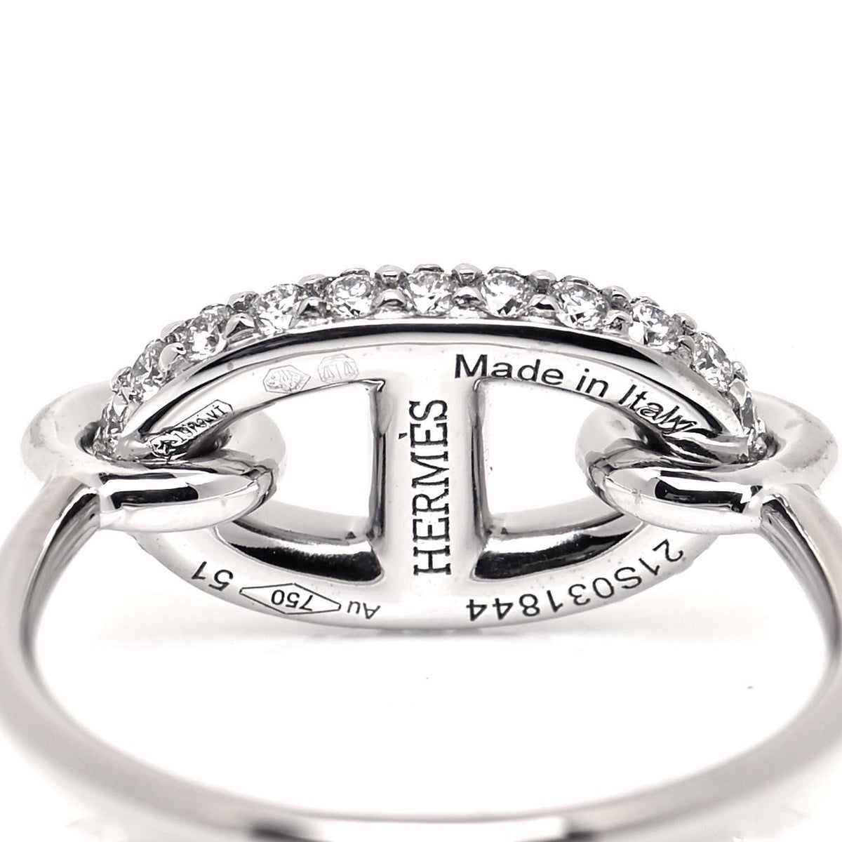 Hermes Farandole Diamond 18K Gold Ring product image 7, provided for visual reference and product detail review