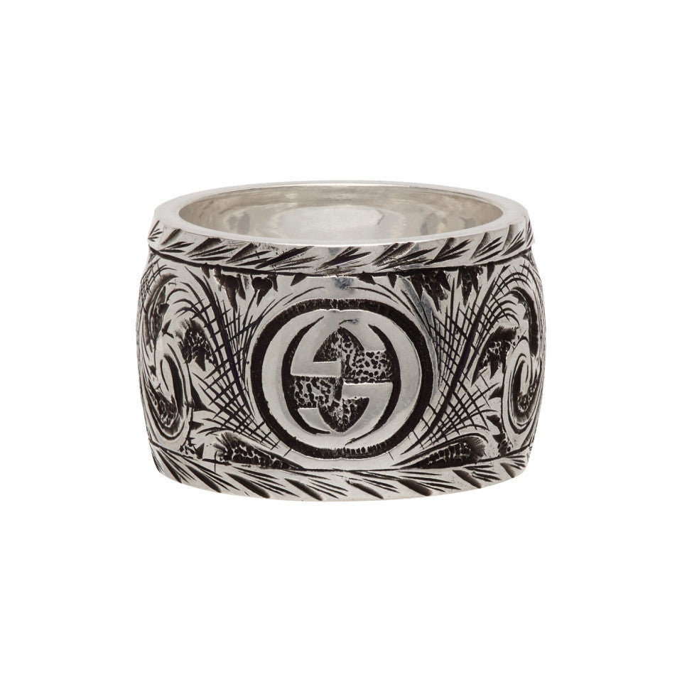 Double Gucci Feline Garden Green Ring product image 4, provided for visual reference and product detail review