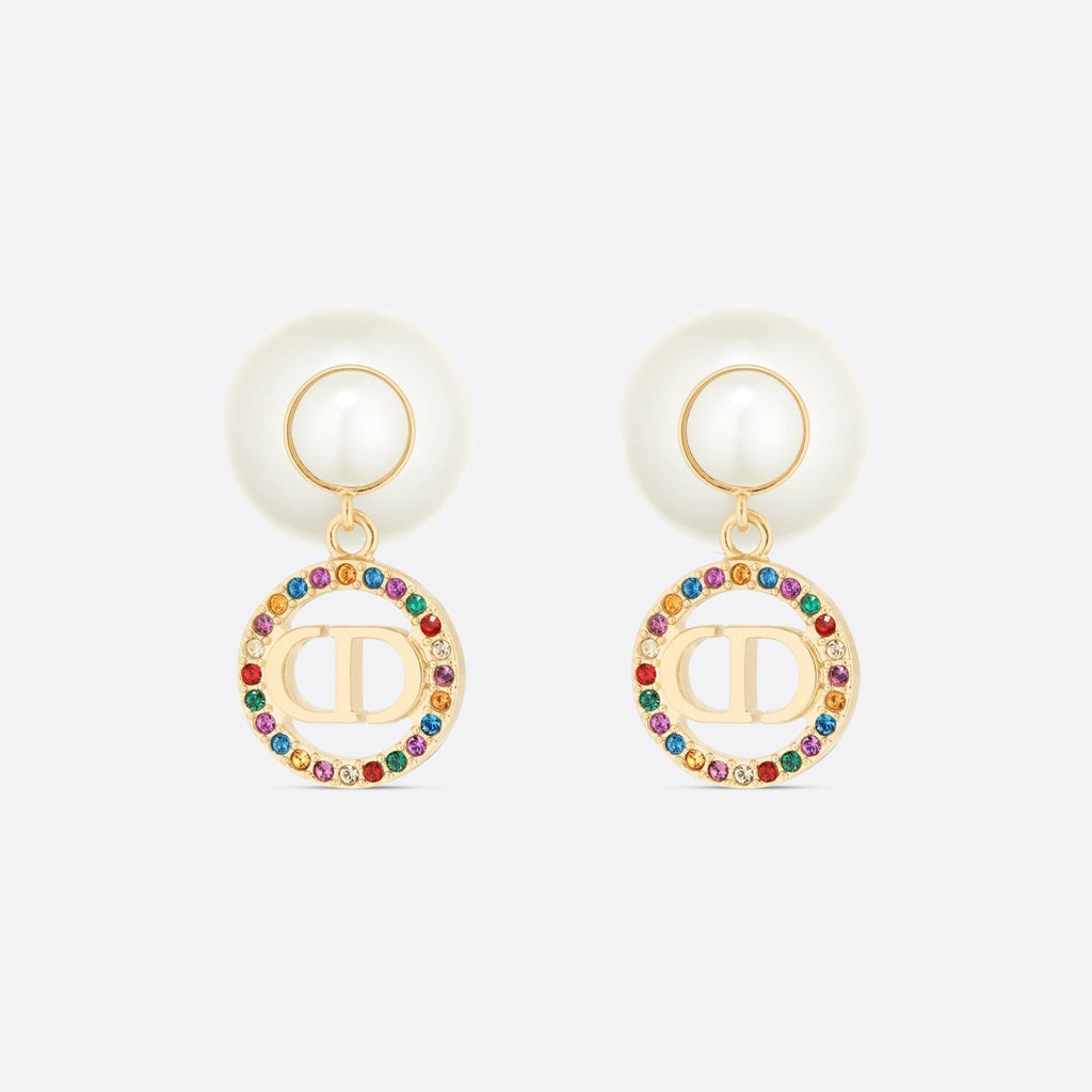 Dior Tribales Multicolor Crystals 18K Gold Earrings product image 5, provided for visual reference and product detail review