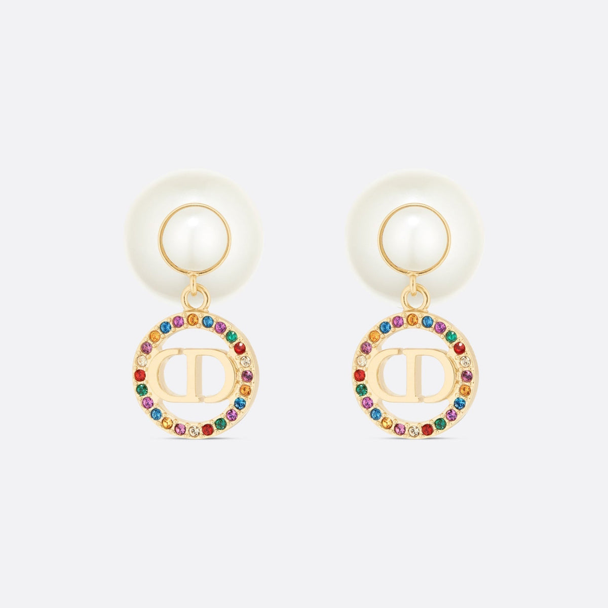 Dior Tribales Multicolor Crystals 18K Gold Earrings product image 5, provided for visual reference and product detail review