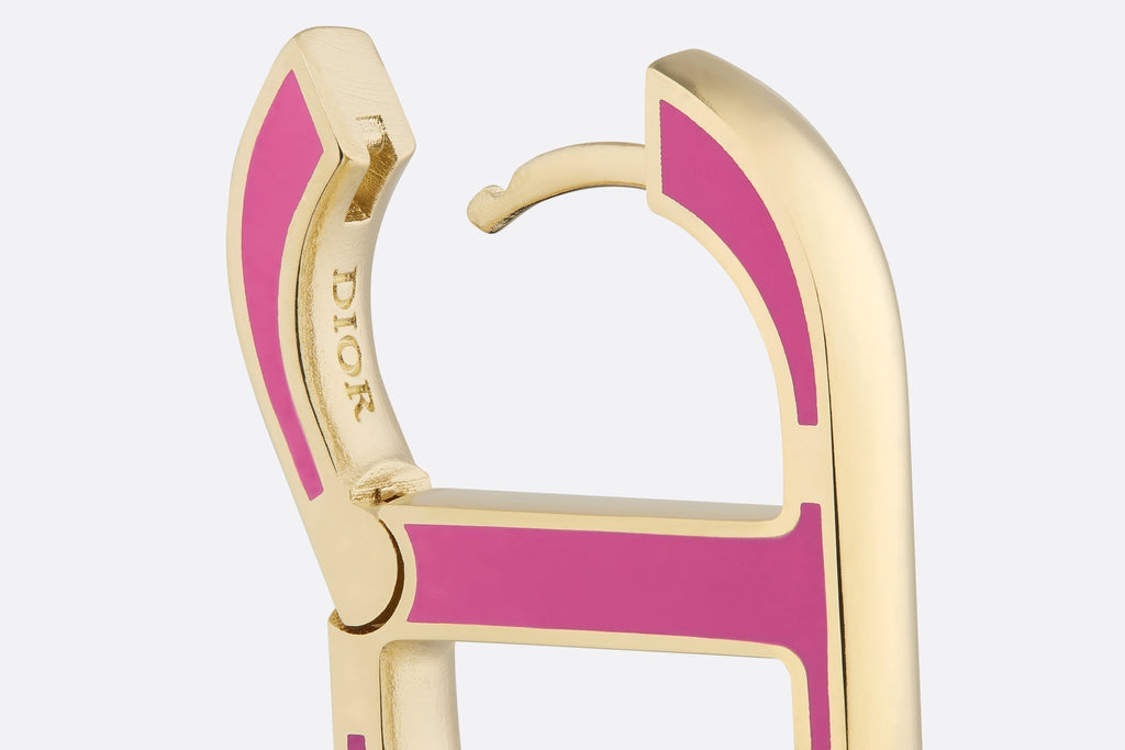 Dior 30 Montaigne Rani Pink 18K Gold Earrings product image 5, provided for visual reference and product detail review