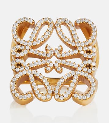 LOEWE Anagram Crystals 18K Gold Ring product image 5, provided for visual reference and product detail review