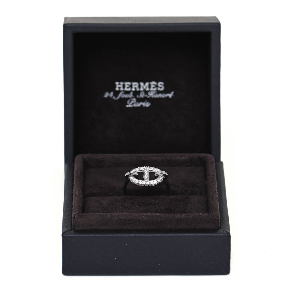 Hermes Farandole Diamond 18K Gold Ring product image 6, provided for visual reference and product detail review