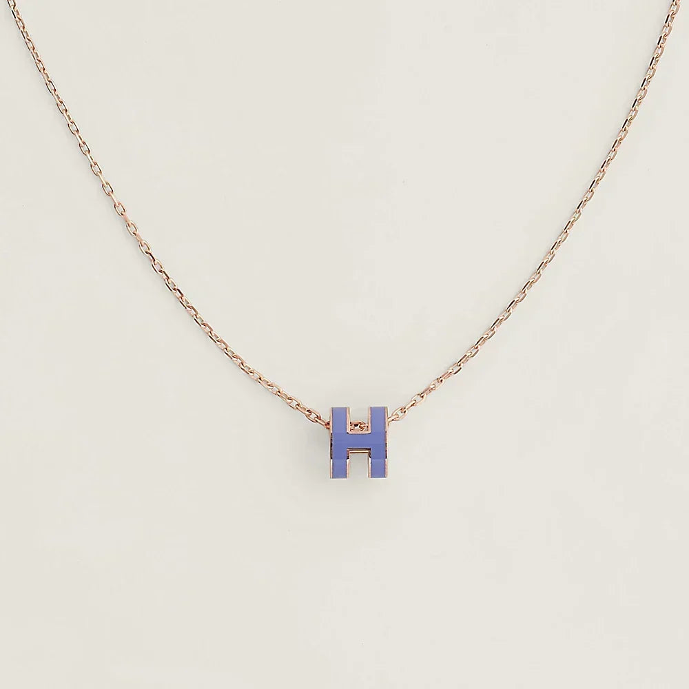 Hermes Mini Pop Purple 18K Gold Necklace product image 4, provided for visual reference and product detail review