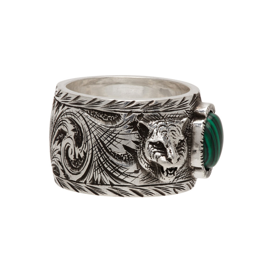 Double Gucci Feline Garden Green Ring product image 7, provided for visual reference and product detail review