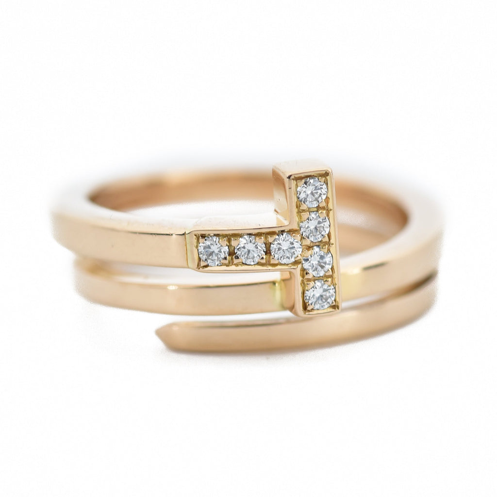 Tiffany Diamond Square 18K Gold Ring product image 1, provided for visual reference and product detail review