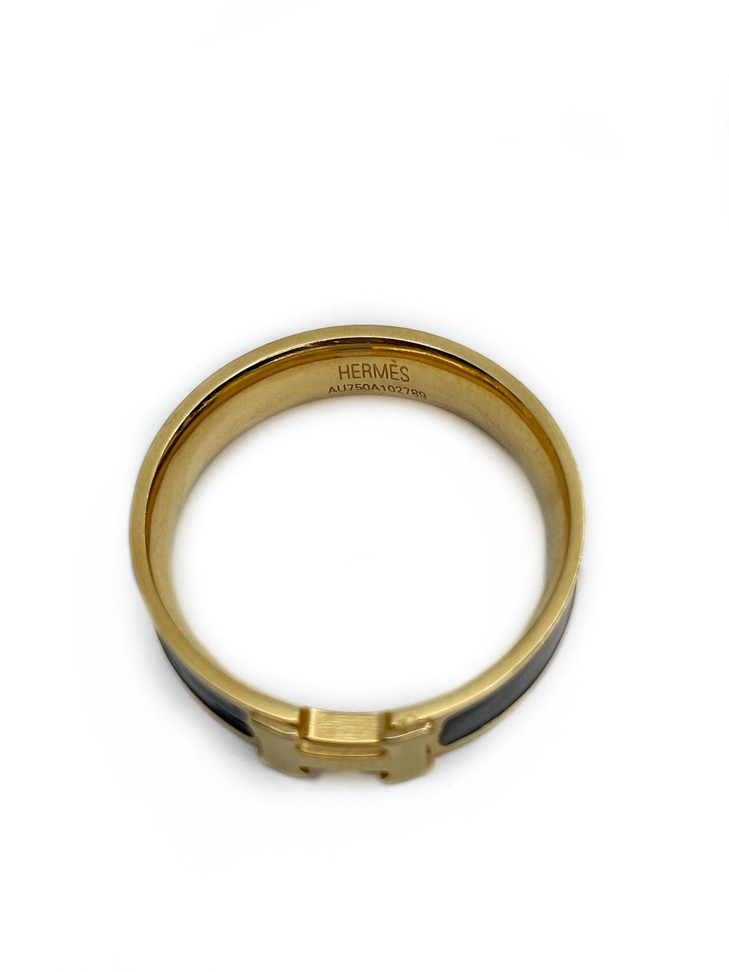 Hermes Vintage Clic 18K Gold Ring product image 3, provided for visual reference and product detail review