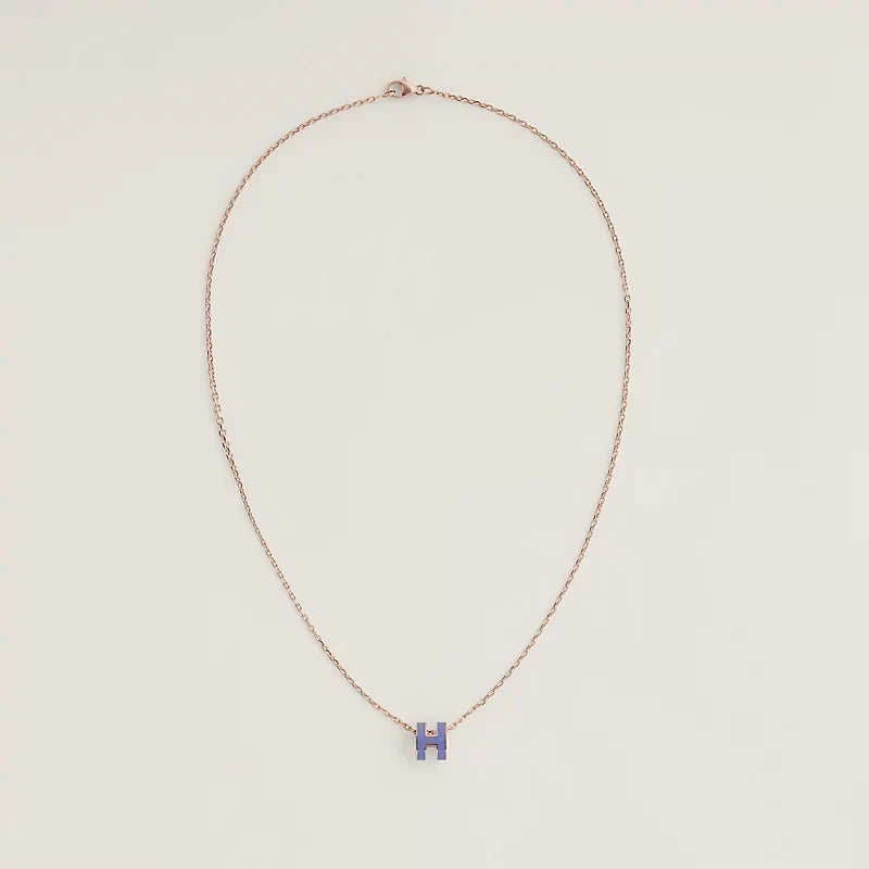 Hermes Mini Pop Purple 18K Gold Necklace product image 5, provided for visual reference and product detail review
