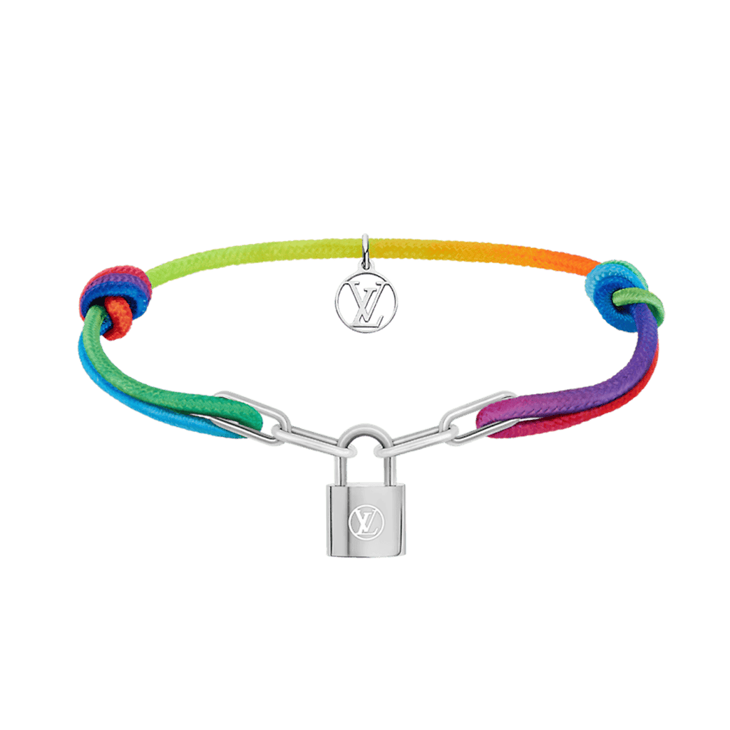 Louis Vuitton Silver Lockit X Virgil Abloh Rainbow 18K Gold Bracelet product image 1, provided for visual reference and