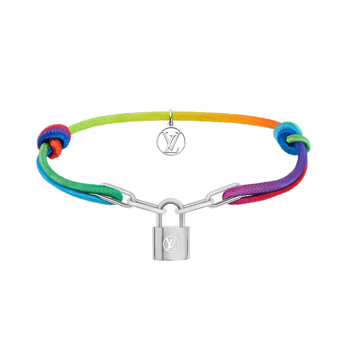 Louis Vuitton Silver Lockit X Virgil Abloh Rainbow 18K Gold Bracelet product image 1, provided for visual reference and