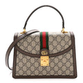 GG Supreme Monogram Textured Dollar Calfskin Web Small Ophidia Padlock Top Handle Bag Beige Ebony New Acero product image 1,