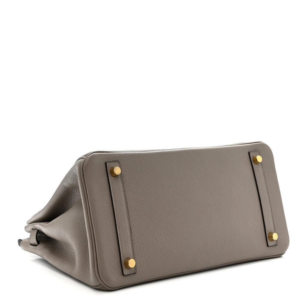 Taurillon Novillo Birkin 30 Gris Asphalte product image 4, provided for visual reference and product detail review