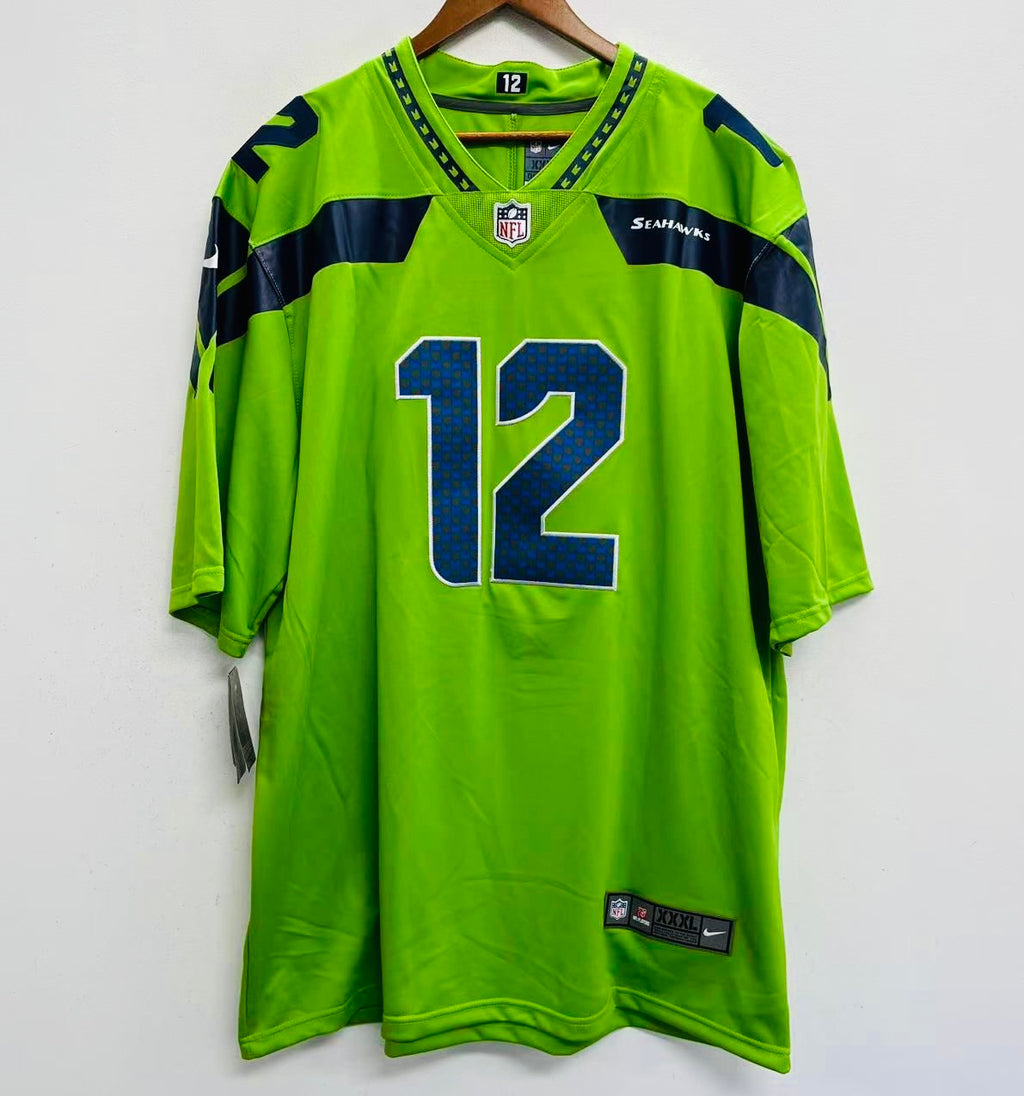 Seattle Seahawks 12 FAN Official NFL Jersey Nike neon green product image 2