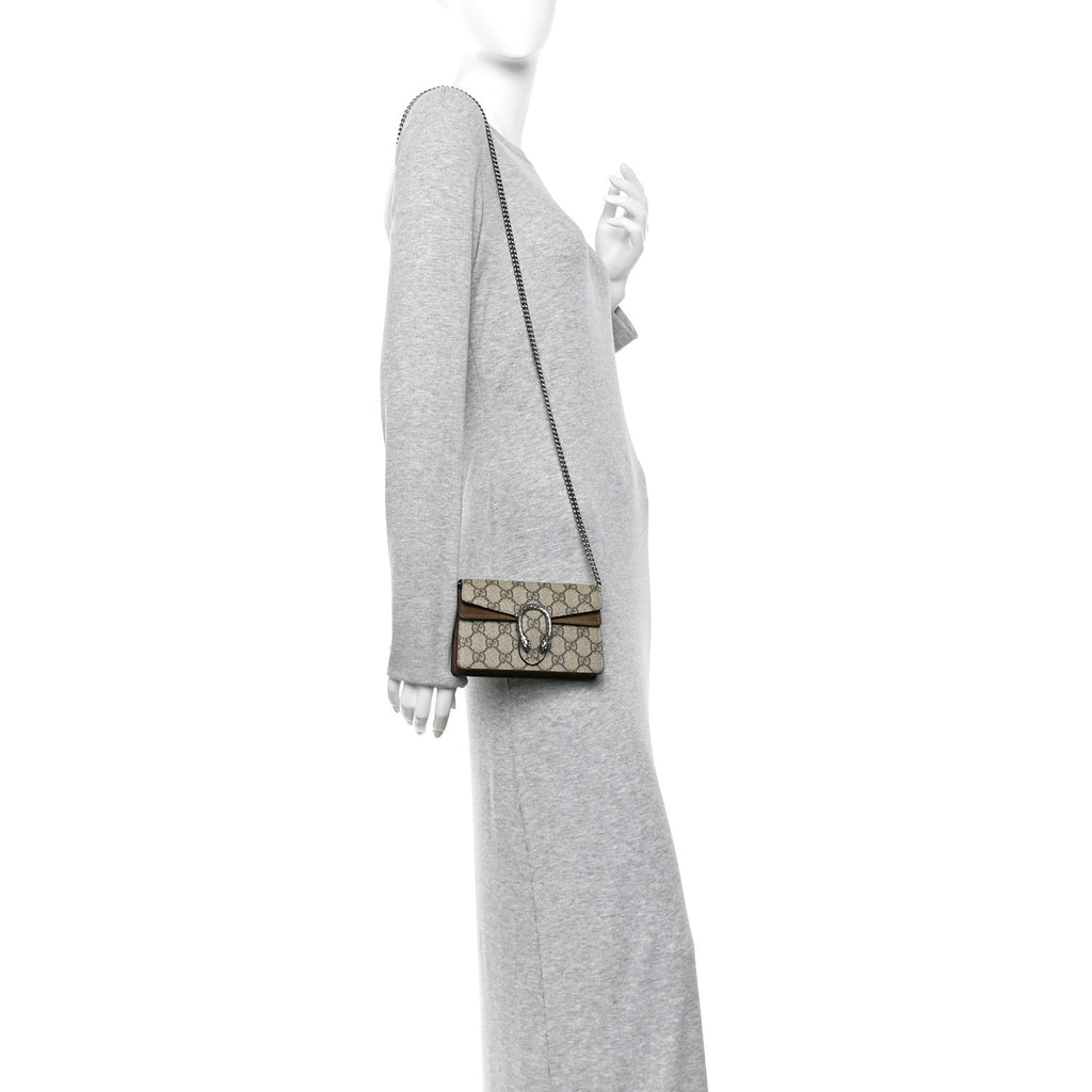 GG Supreme Monogram Super Mini Dionysus Shoulder Bag Taupe product image 2, provided for visual reference and product detail