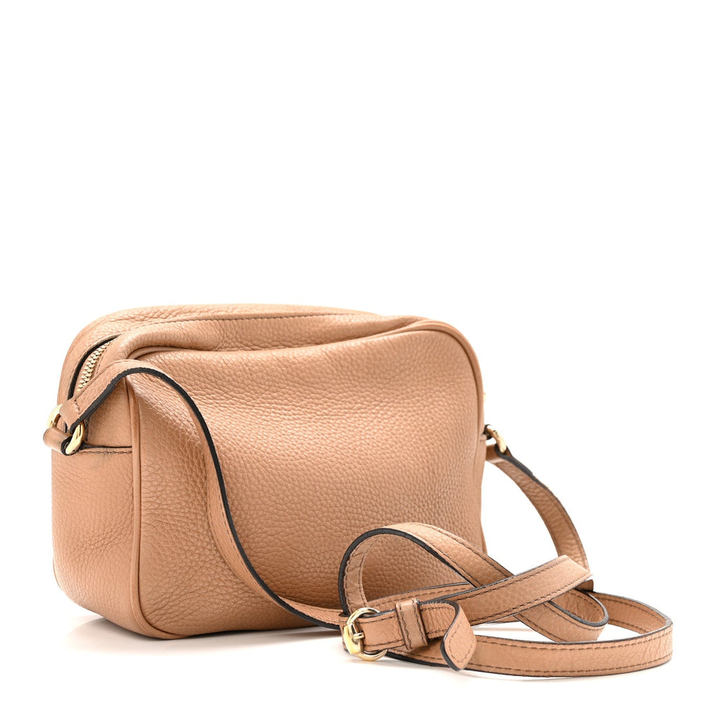 Pebbled Calfskin Small Soho Disco Bag Camelia product image 3, provided for visual reference and product detail review