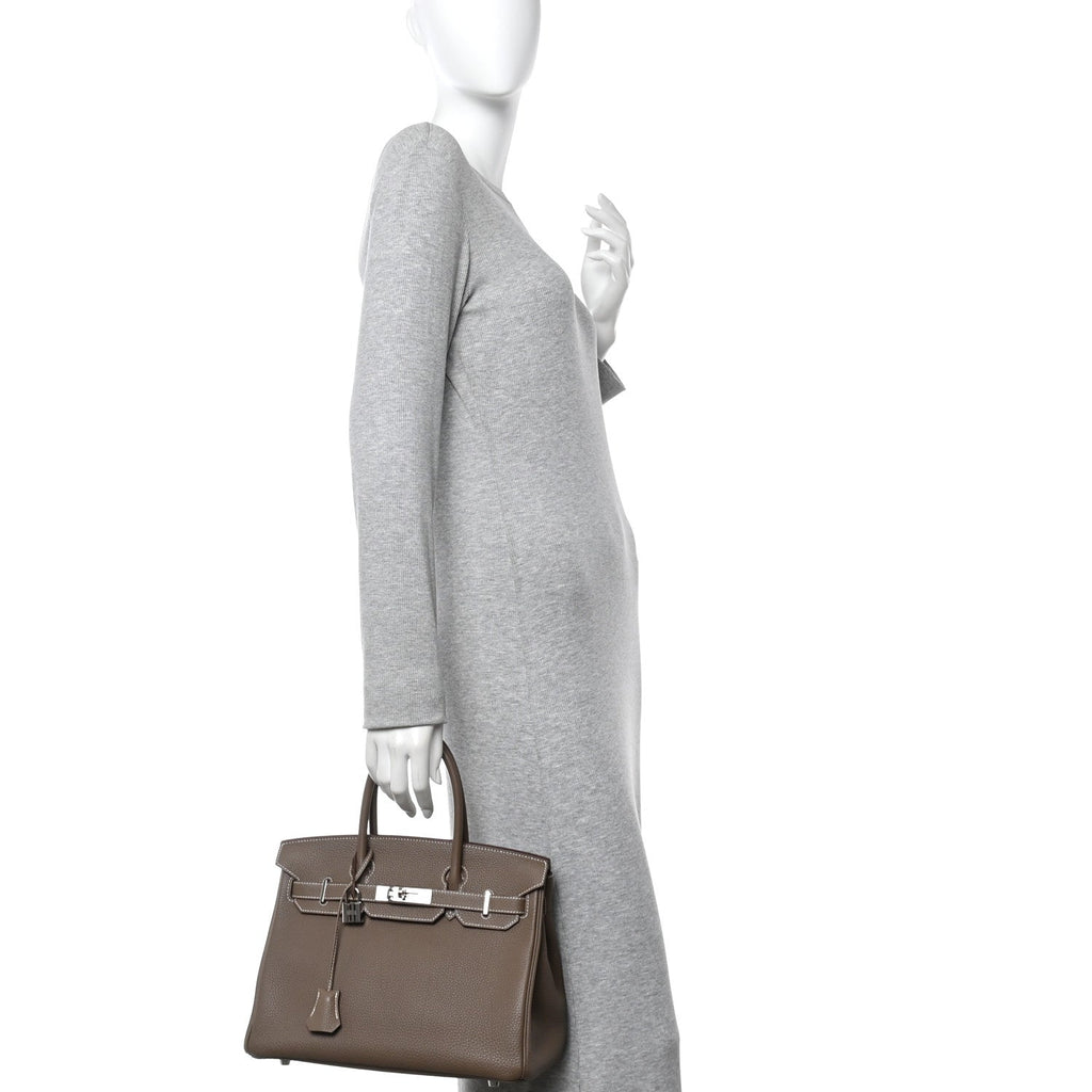 Togo BIrkin 30 Etoupe product image 2, provided for visual reference and product detail review