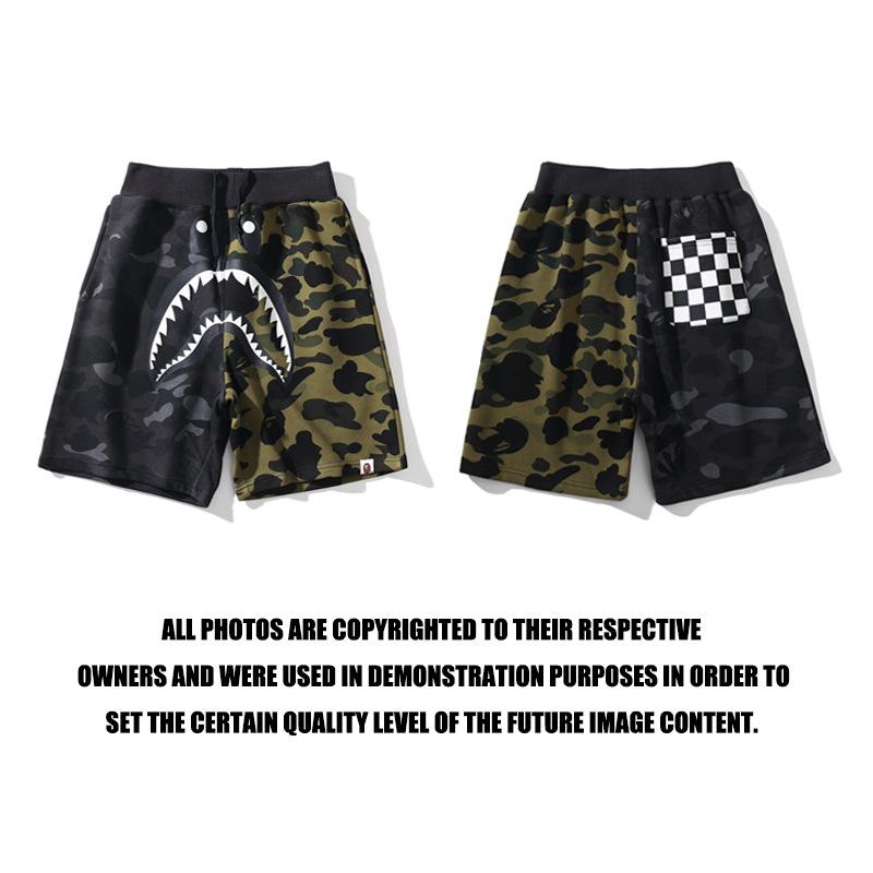 Bathing Ape Shorts Casual Pants Letter Print Cotton Fifth Pants Youth Popularity Straight Mid-Rise Pants product image 3,