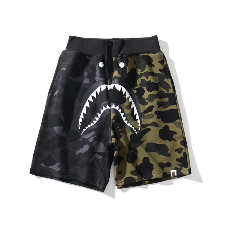 Bathing Ape Shorts Casual Pants Letter Print Cotton Fifth Pants Youth Popularity Straight Mid-Rise Pants product image 1,