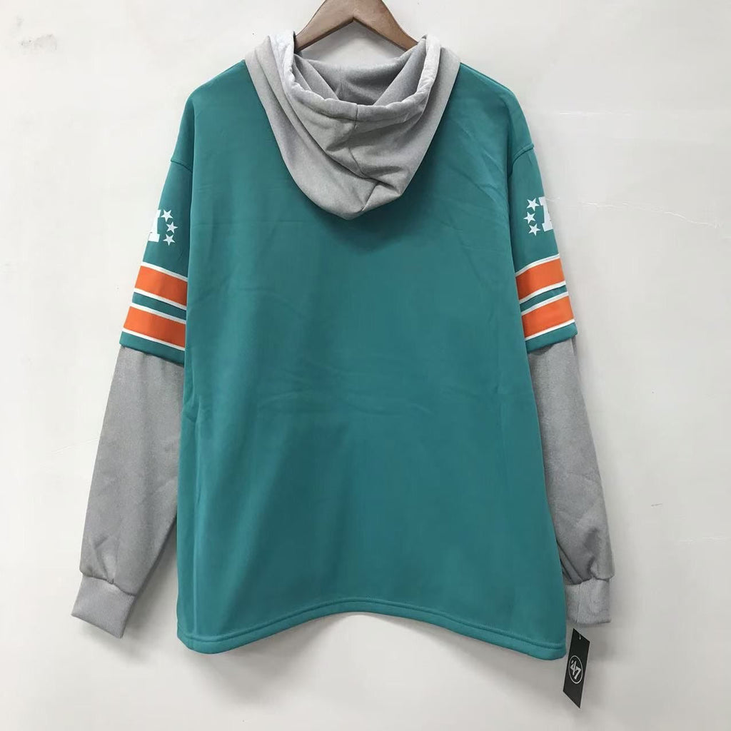 Miami Dolphins Retro logo Official NFL 47 brand hoodie product image 2