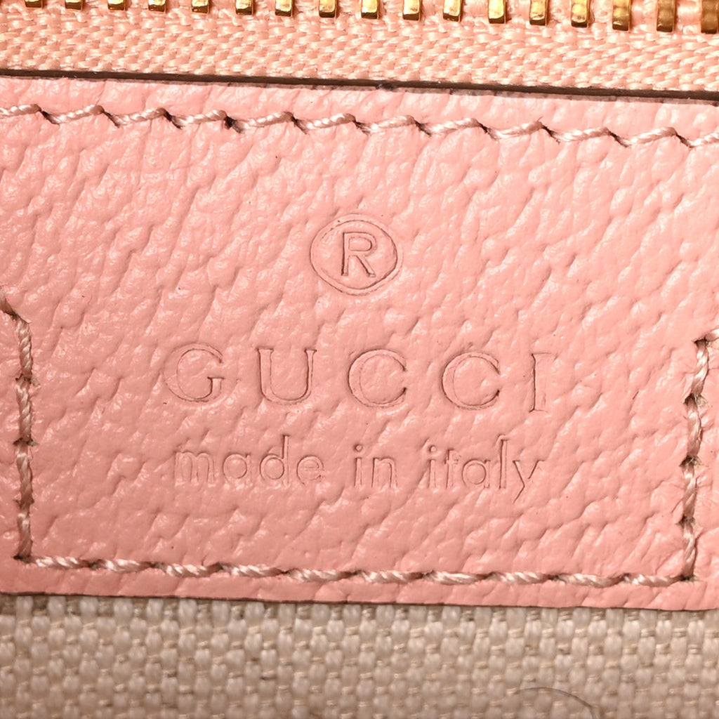GG Supreme Monogram Textured Dollar Calfskin Mini Ophidia Flap Shoulder Bag Rose Pink product image 6, provided for visual