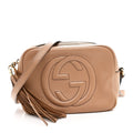 Pebbled Calfskin Small Soho Disco Bag Rose Beige product image 1, provided for visual reference and product detail review