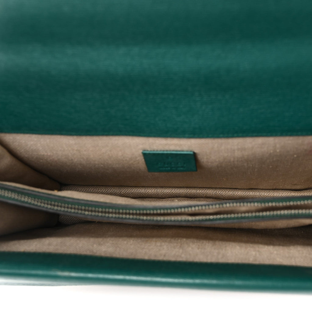 Calfskin Blooms Print Medium Dionysus Shoulder Bag Bright Emerald Multicolor product image 5, provided for visual reference