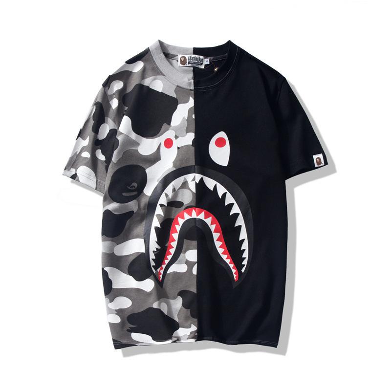 Bathing Ape T-Shirt Summer Camouflage Color Matching Short Sleeve T-shirt product image 1, provided for visual reference and